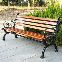 가든 벤치 옥외 휴게소 가든 벤치 옥외 정원 벤치 베란다 의자 벤치는 방수성과 내일광성 방식 목재 안뜰이나 정원에 적합한 내하중 약 400kg (Size : 120cm)