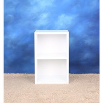 성원퍼니처 공간박스 2단 책장/낮은책장/수납장/완제품배송/두께2.4cm, 화이트