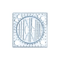 각도자 Multifunc Drawing Ruler 스테레오 기하학 제도 눈금자 도구 각도 측정 Art Design 건설 건축가, 02 파란