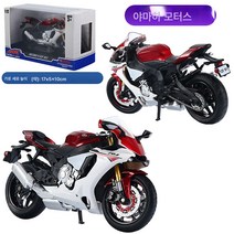 체퍼1/12 야마하 YZFR1 알로이 모터사이클 모형 시뮬레이션 레이싱 베이스 31491 박스, 레드