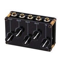 50PA 믹서 스테레오 4-in1out AUX 패시브 3.5mm 라인 레벨 제어 플레이어 악기에서 신호 혼합 제어, TM400