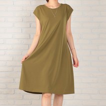 마켓메이트 냉장고 캡소매 롱 원피스