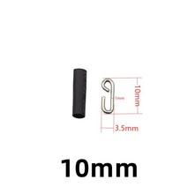 낚시 도구 용품 20pcs 안전 리드 스냅 빠른 클립 회전 열 수축 튜브 Enganche Rapido 빠른 낚시 스냅 enchu, 01 10mm black