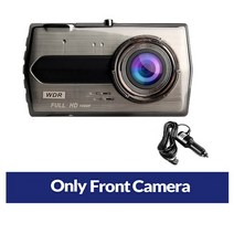 블랙박스가성비 자동차 DVR 4.0 인치 풀 HD 1080P 대시 캠 후면 보기 카메라 운전 비디오 녹음기, DVR No Rear Camera_64G TF Card
