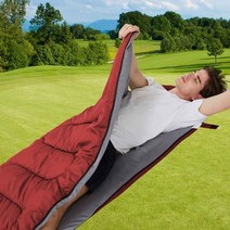 3계절 침낭 가벼운 캠핑 이불 백패킹 하이킹 트래킹, 블루 고급형