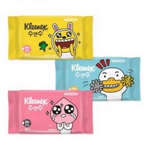 크리넥스 수앤수 카카오프렌즈 물티슈(20매), 단품