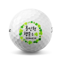 23 홀인원 기원 행운 클로버 골프공 로고 인쇄 제작(12구), 브리지스톤 투어 B XS 12구 화이트, A