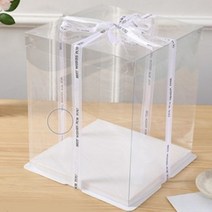 선물 투명 상자 박스 포장 케이스 고급리본 제공, 30*30*40, 2개