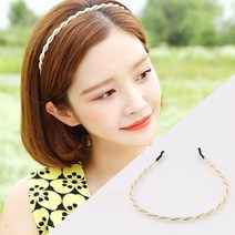 MISS21 꽈배기 진주 장식 헤어밴드 머리띠 (hb566)