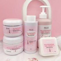 피부 미용 맛사지 관리 레이저 AILKE 화이트닝 블랙 스팟 코렉터 바디 스킨 케어 로션 세트 글루타티온 시어 버터 콜라겐 페이스 모이스춰 라이징 크림 슈트, 5-없음, 1개