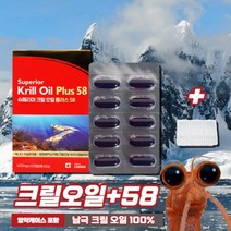 캐나다산 남극 크릴오일 플러스 1000mg 인지질 58% antarctickrill NCS크릴오일 캡슐 EPA DHA 230mg 아스타잔틴 200mg 알약 케이스포함, 6박스(12개월)