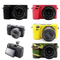 소니 A6000 A6100 A6300 A6400 A6600 Mirrorless 카메라에 대 한 실리콘 갑옷 스킨 케이스 카메라 가방 바, 25 A6400 Coffee
