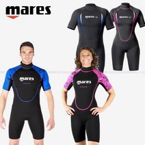 MARES 마레스 만타 튜닉 슈트 SHORTY MANTA, 선택:남성아쿠아블루(L)