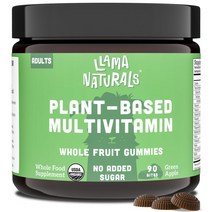 라마내추럴스 Llama Naturals 식물성 멀티비타민 그린 애플 맛 바이츠 90개입