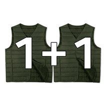 경량패딩조끼 브이넥 보온 얇은 1+1