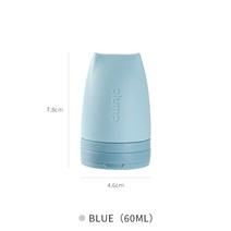 실리콘 미니 빈 여행용 병 메이크업 병 용기 보관 키트 손 소독제 샴푸 및 컨디셔너 세면 용품 젤, 블루 60ML