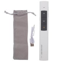 무선 프리젠 테이션 포인터 슬라이드 충전식 펜 체인저 파워포인트 클리커 USB 쇼, 하얀