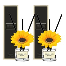 시즈넬 플라워 디퓨저 50ml 해바라기 2세트, 그린애플