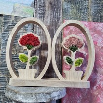 감사의 선물 스칸디아모스 카네이션 한송이바구니 1+1, 2구받침만선택, 핑크 시클라멘