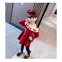 아짱 키즈여아니트원피스 봄가을 원피스 행사룩 레드원피스 리본리레드원피스