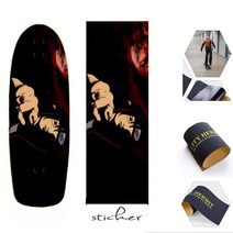 스텀패드 롱보드 스케이트 더블 로커 샌드페이퍼 8423cm 스프레이 전기 스쿠터 스케이트 데크 서핑문신 그립 사포 테이프, uchiha itachi 3