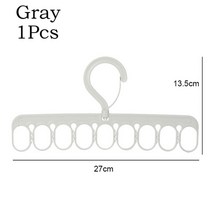 코트옷걸이 옷가게 가방 옷걸이 랙 옷장 옷걸이 멀티 포트 지원 원형 옷 건조 다기능 플라스틱 공간 절약, 회색 양말 클립, 회색 양말 클립