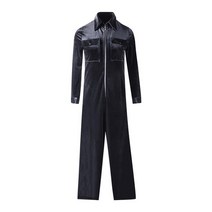 점프수트 점프슈트 jumpsuit 복고풍 우아한 루즈핏 벨벳 점프수트 넓은 다리 바지 봄 가을 긴팔 검정색