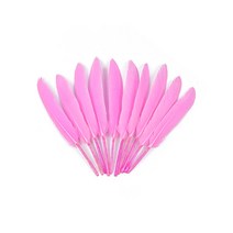 거위깃털 소 약1.5~1.8cm×12~15cm 분홍 100개 자연재료 거위털 인디언장식 노리프렌즈 만들기재료