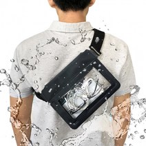 핸드폰 워터 파크 밤 방수 팩 가방 힙쌕 팩힙색 물놀이 다용도 스마트폰, 방수클러치-블랙