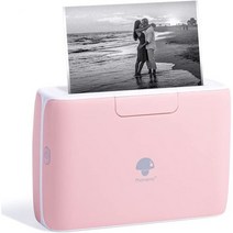 Phomemo 포메모 4인치 휴대용 블루투스 라벨 프린터 모바일 - 핑크 M04S, 02 빨간