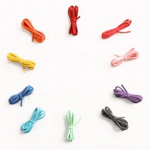 율아트 샤무드 공예끈 10개세트 20컬러 가죽 샤무드끈 매듭 팔찌 만들기 재료 미술 용품, 코랄핑크