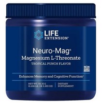 Life Extension 라이프 익스텐션 뉴로 마그 트레온산 마그네슘 파우더 트로피컬 펀치 맛 93g, 1개, 1g