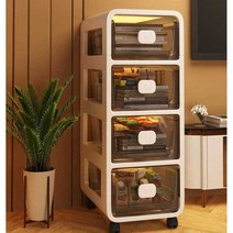 이동식 서랍장 바퀴 달린 다용도 책장 랙 선반 원룸, ( 가로 40cm) 화이트 5단