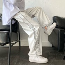Reflect 스트리트웨어 남성용 오버사이즈 와이드 팬츠 하라주쿠 스웨트 팬츠 패션 조거 스케이트보드 팬츠 테크웨어 2021