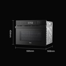 보부상민호 빌트인 전기 광파 오븐Midea-2 인 1 가정용 스마트 다기능 전기 오븐 내장 50 리터 에나멜 라이, 01 BS5053W_01 미국
