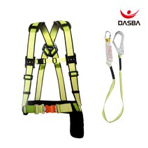 다스바 DAB-211 상체식 안전벨트 주황 원터치버클 AL대구경 웨빙죔줄 싱글 DASBA 산업용안전벨트