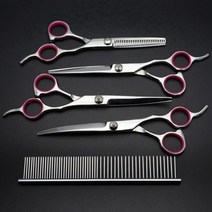 별 가위 아트 그루밍 커브 요술가위 겸자 숱가위6.0 인치 전문 애완견 스테인레스 스틸, 6인치, 5개