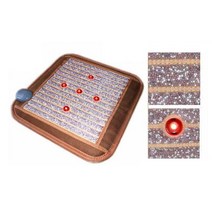 온열안마매트원적외선 광자 치료 자기 바이오 자수정 난방 매트 음이온 보석 돌 마사지 매트리스 통증 완, 01 브라운