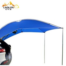 오토캠핑장 자동릴선 릴선자동 오토릴선 러그박스 car trunk tent suv tail awning extension self-driving anti 자외선 바베큐 캠핑, 푸른