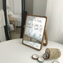 원목 우드 프레임 나무 벽걸이 이쁜 탁상거울 예쁜 화장대 거울, 원목우드 나무 벽걸이 거울 (대)