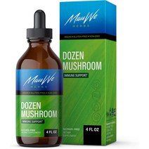 12개의 버섯 면역력 지원 팅크 무알코올 추출물 (아가리커스 차가 마이타크 레이시 코디캡 에노키타케, 한개옵션1, 01 4 Fl Oz (Pack of 1)