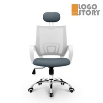 (LOGOSTORY 메쉬 컴퓨터의자 (12. AIR-CH 화이트쉘 브라운 브라운/컴퓨터의자/메쉬/화이트쉘