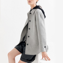 더핸드메이드 울 블렌드 플랫 카라 재킷 _V