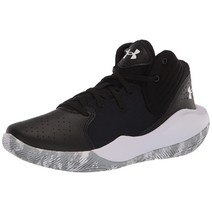Under Armour 글래드 스쿨 제트 2021 농구화 블랙 (001)/화이트 5.5 US Big Kid