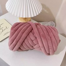 벨벳 자이언트얀 1kg 빅얀 패브릭얀 점보얀 핑거니팅 핸드 손뜨개 가방 방석 뜨개실 아이친구, 애쉬핑크