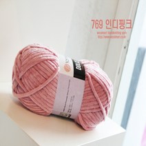울마트 돌체 밸벳 뜨개 털실, 769.인디핑크, 1개