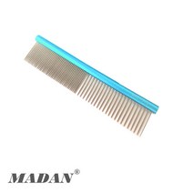마단 미니콤 소형콤 페이스콤 Madan Face Comb Mini Comb 강아지빗 일자빗, 4인치 미니칼라콤 MAC-115 Baby Blue