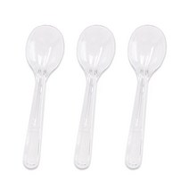 일회용아이스크림스푼소 투명 개별100개 디저트숟가락, 없음, 아이스크림스푼(소) 핑크 개별포장 100개