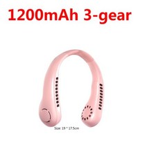 소형 차량용 냉풍기 가정용 이동식 에어쿨러 휴대용 목 팬 1200 mAh 접이식 USB 충전식 블레이드리스 음소거 웨어러블 넥밴드 스포츠 목선풍기 포터블 넥 밴드 선풍기, 없음, pink Plastic