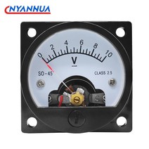 전압계 SO45-V 포인터 둥근 유형 DC 전압계 5V 10V 20V 30V 47*47mm 기계적인 미터, 09 300V